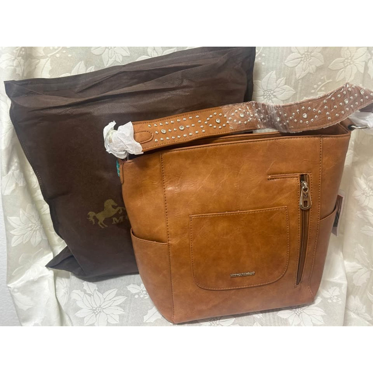 Montana West Western Laser Cut Tote Bag w/ conceal pocK B182