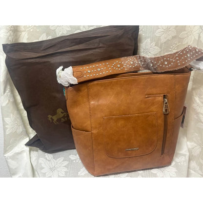 Montana West Western Laser Cut Tote Bag w/ conceal pocK B182