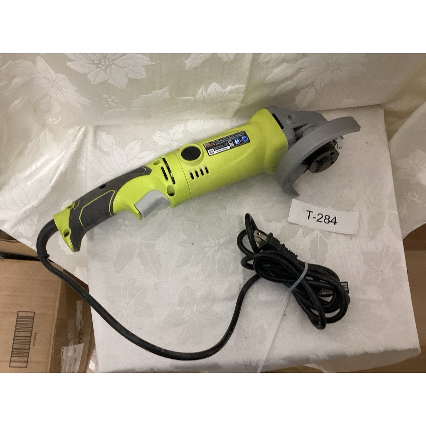 Ryobi Corded Electric Angle Grinder Rotary/Circular Green/Gray/Black T-284