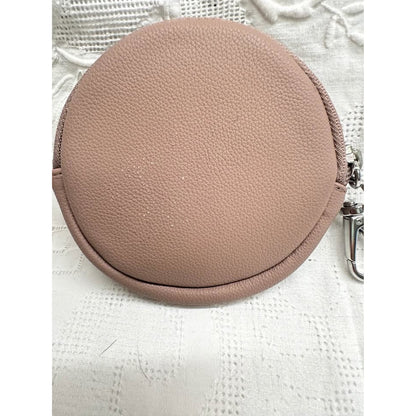 Pre-loved Guess dusty pink coin purse with carabiner clip. B332.