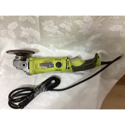 Ryobi Corded Electric Angle Grinder w/ Grinding Wheel Green/Black T112-3025
