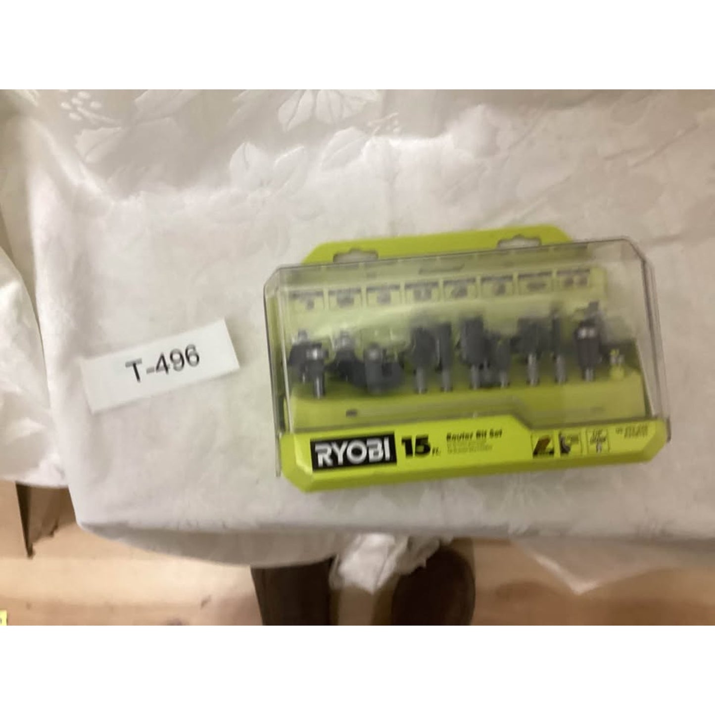 Ryobi 15 PC Router Bit Set 1/4" Shank T-496