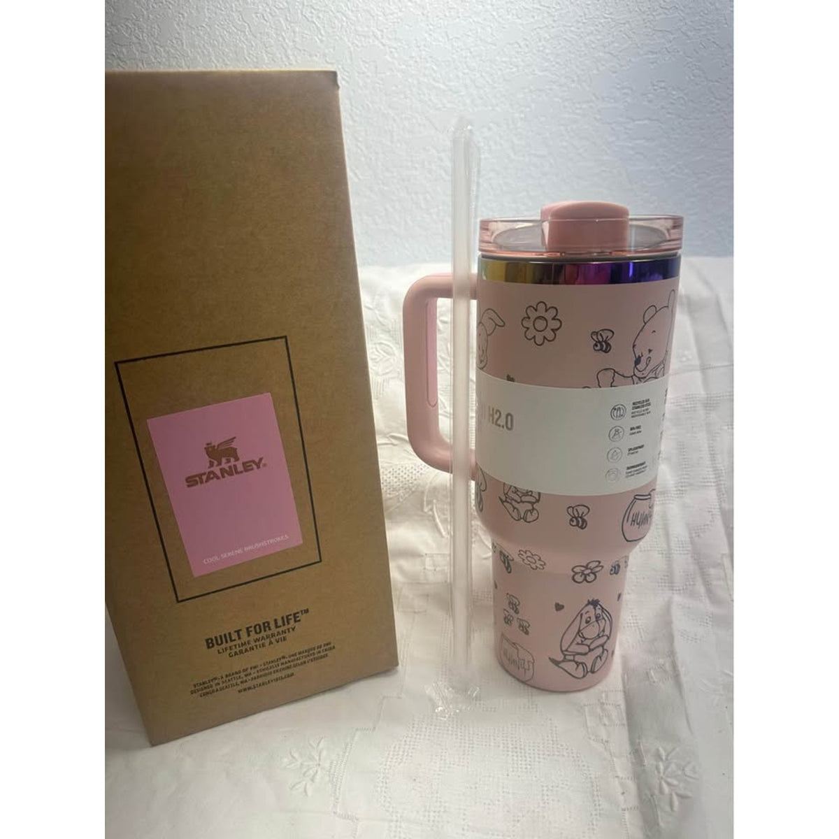 Stanley Quencher H2.0 Winnie the Pooh Pink 40oz. New  B-357