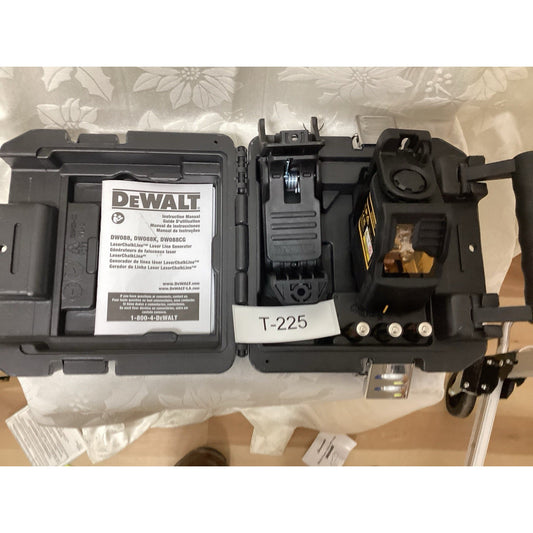 DEWALT DW088CG Self-Leveling Cross-Line Laser Level Black/Yellow with Case T-225