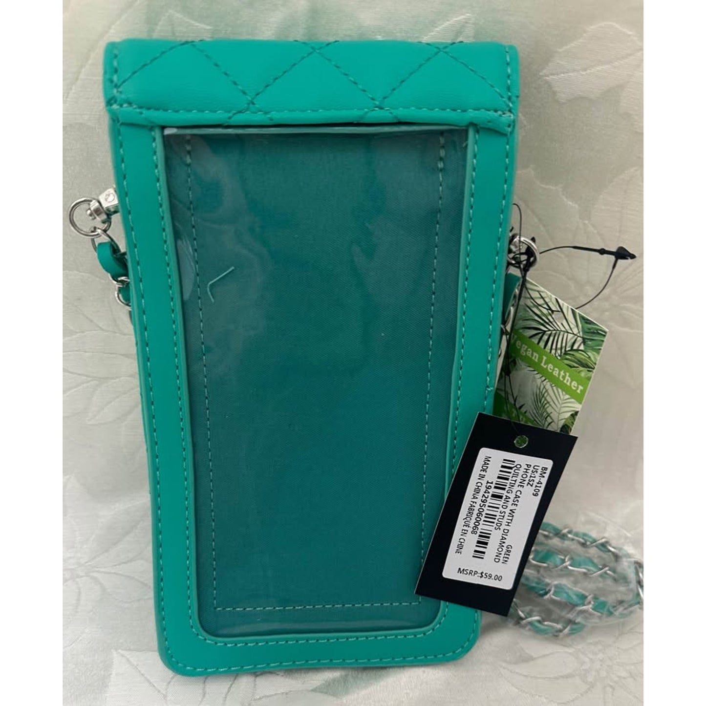 Badgley Mischka Gree Diam Quilte Stud Phone Case Crossb B147