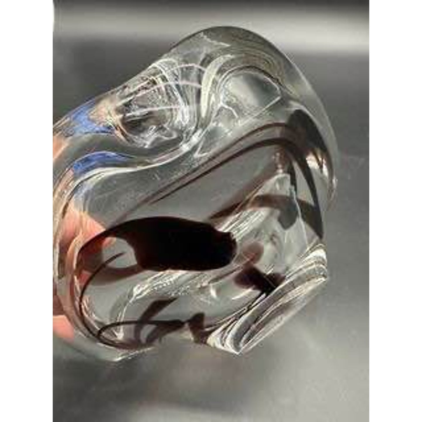 Signed Maastricht Holland Mid Century Glass Ash
