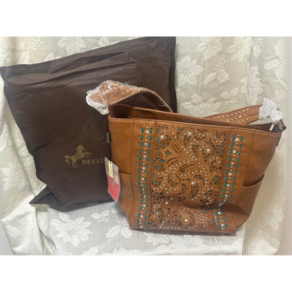Montana West Western Laser Cut Tote Bag w/ conceal pocK B182