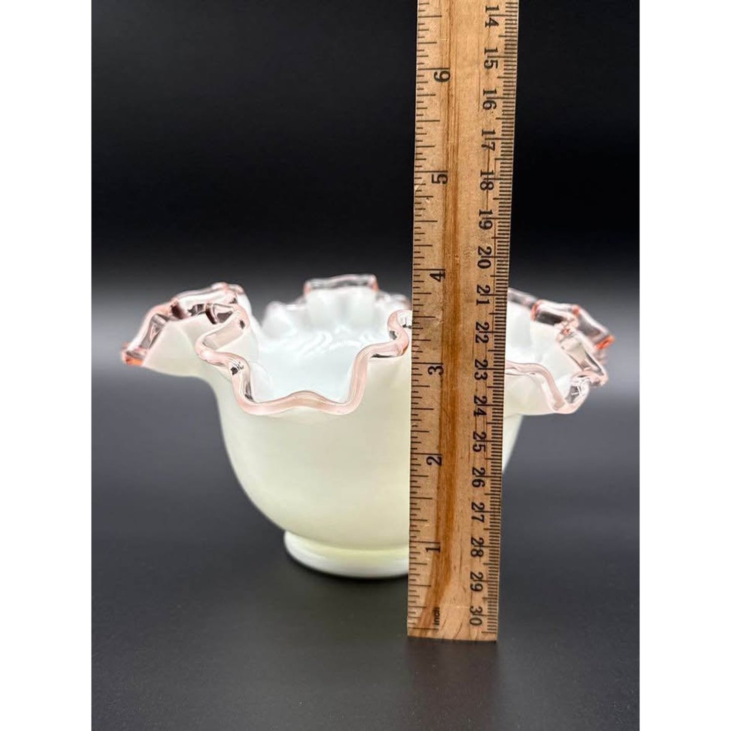 Vintage Fenton Rose Crest Bowl