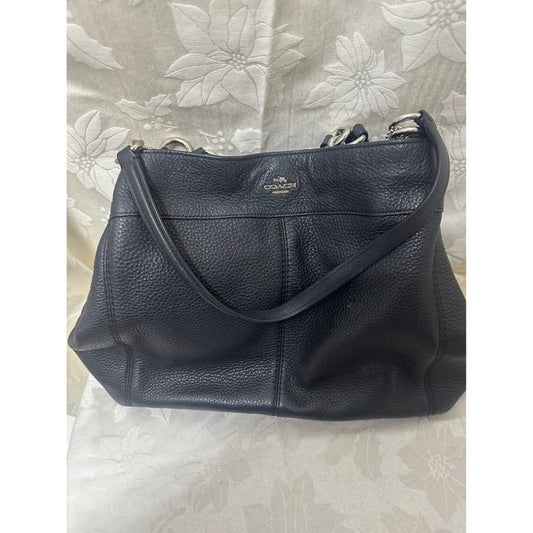 Coach Black Pebbled Leather Shoulder Bag E1757-F57545. B-288