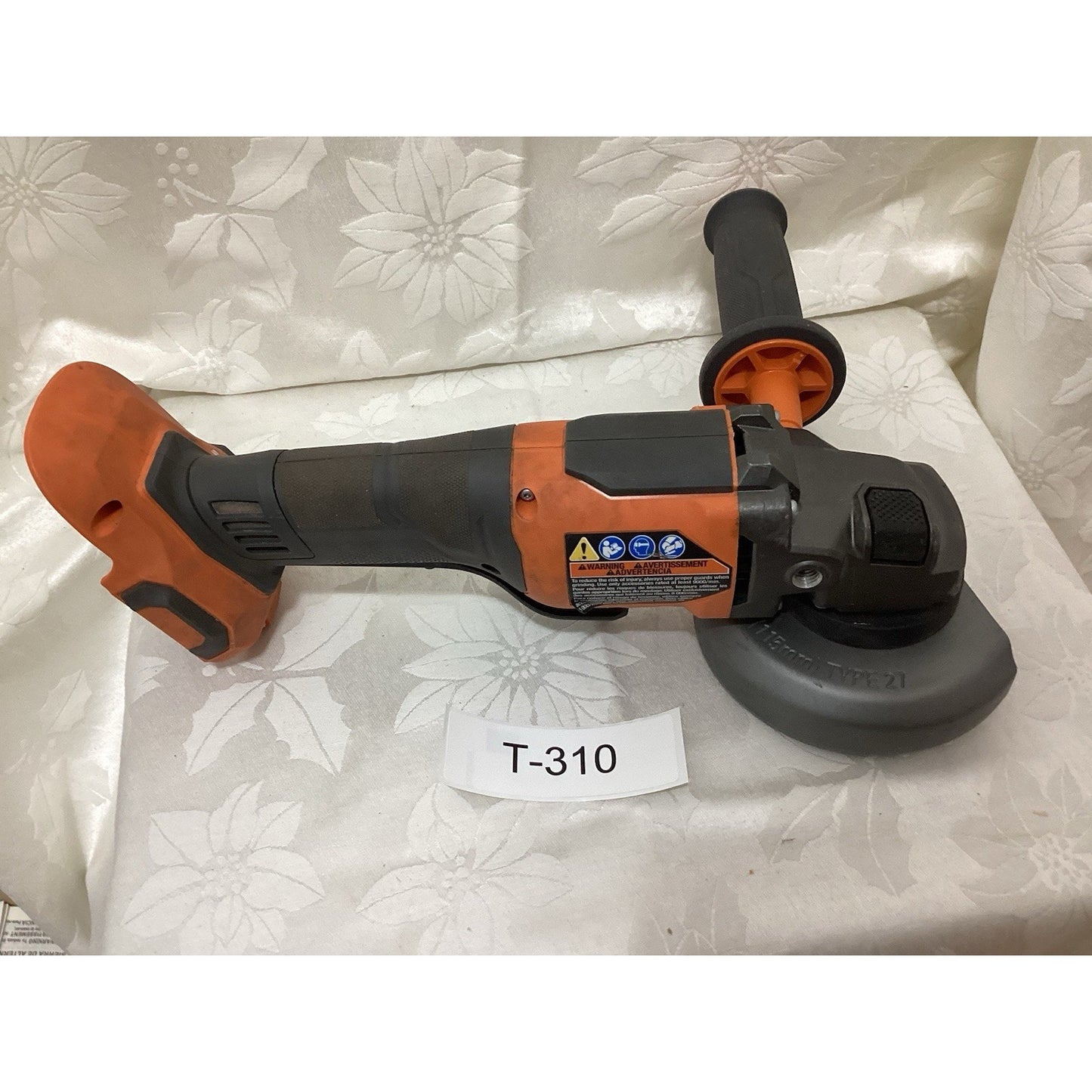 RIDGID Cordless Angle Grinder Rotary/Circular 125mm Orange/Black T-310