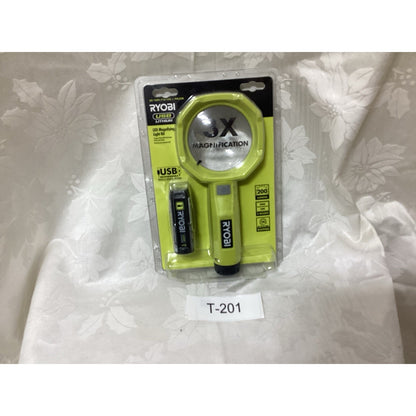 RYOBI USB Lithium Rechargeable LED Magnifier Worklight 200 lm 3X 4V PWL55 T201