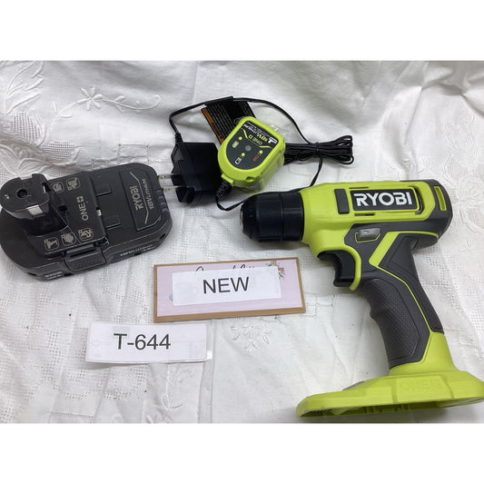 RYOBI ONE+ 18V 3/8 in Drill/Driver Kit 1.5 Ah Battery & Charger PCL201K1 T-644