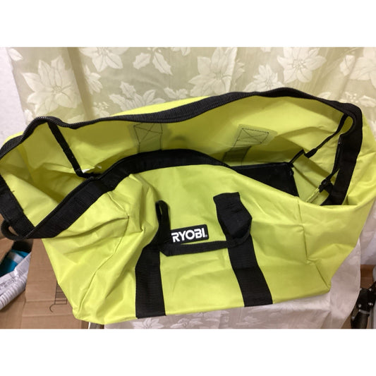 Ryobi Green and Black Fabric Tool Bag, With Handle, T-240, Durable Carry Tote
