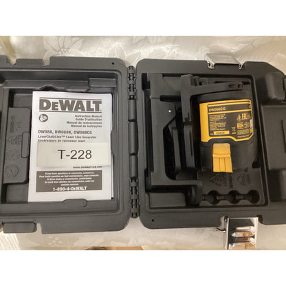 DEWALT DW088CG Self-Leveling Cross-Line Laser Level Black/Yellow with Case T-228