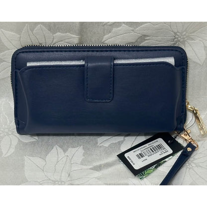 NEW Badgley Mischka Navy Blue Studded Wallet. B135-