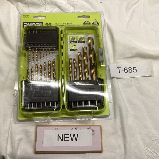 RYOBI 21 PC Titanium Drill Bit Set in Locking Case T-685