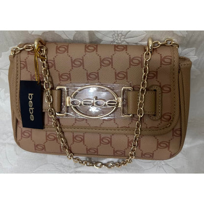 Bebe Monogram Chain Crossbody Bag B129-5040