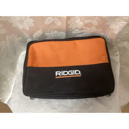 RIDGID Black and Orange Fabric Tool Bag, Durable Carry Tote for Tools, T178-138