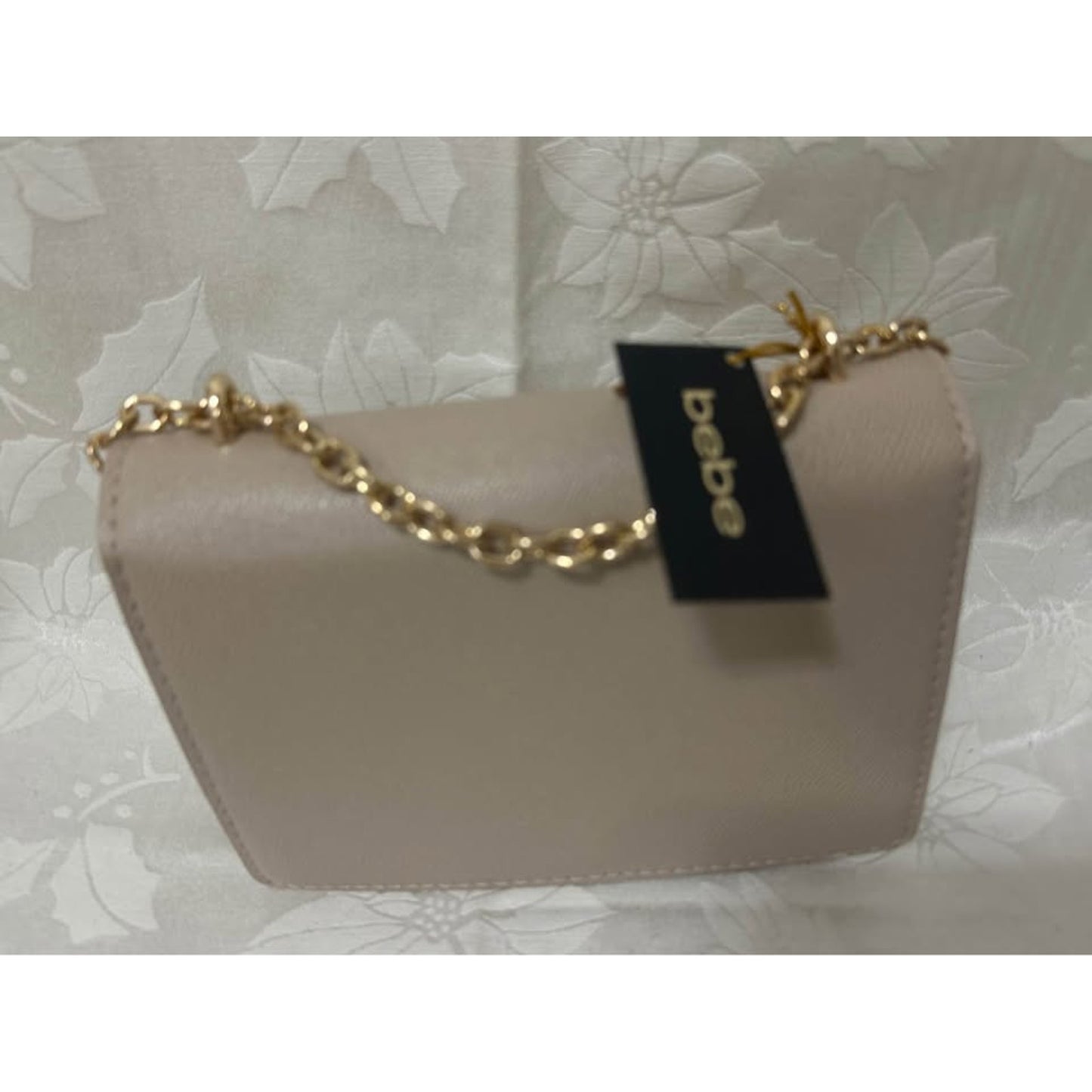 NEW Bebe Beige Chain Crossbody Bag B126-5040