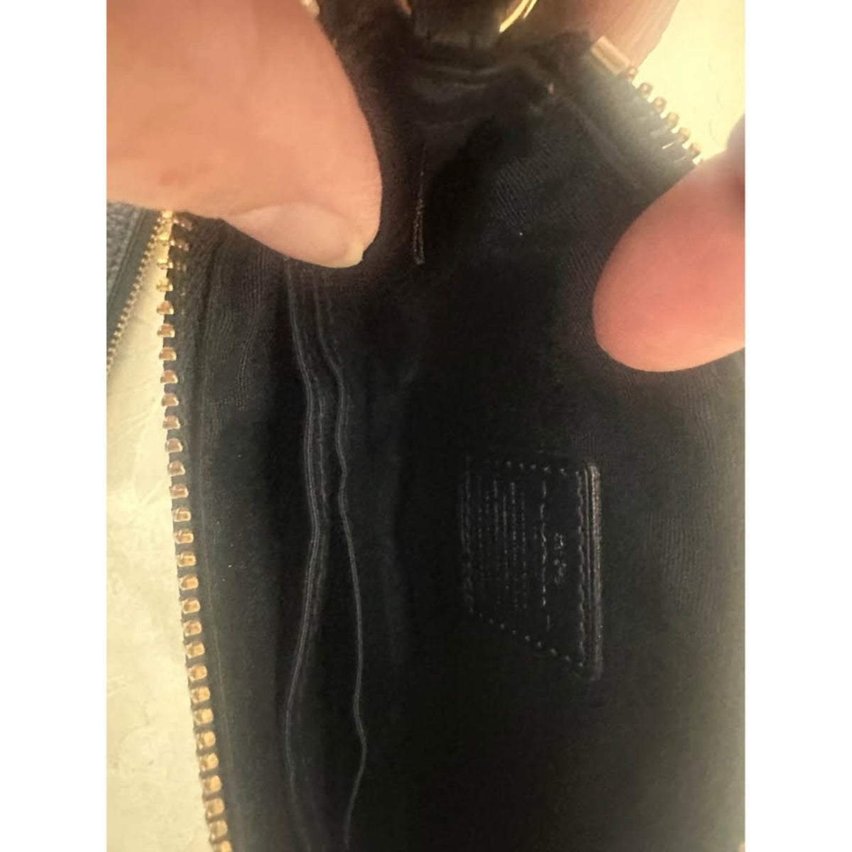 New Coach navy leather wristlet. B-304