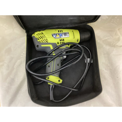 Ryobi T-237 Drill/Driver, Corded Electric, Case, Green/Black