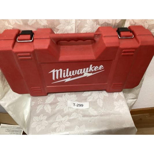 Milwaukee Red Plastic Tool Box Lockable with Handle T-299