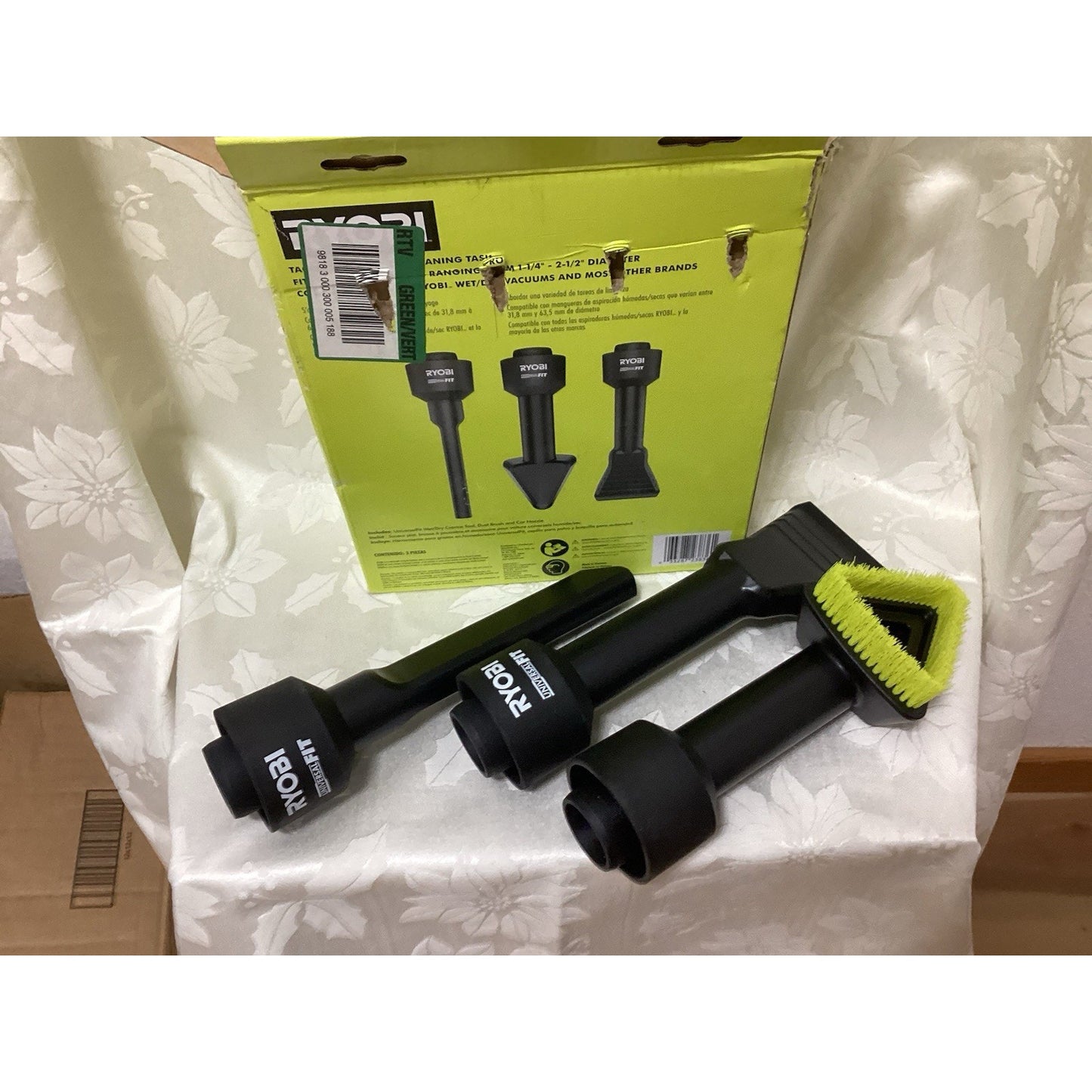 Ryobi Universal Fit Wet/Dry Accessory Kit 3 Pc Black Plastic
