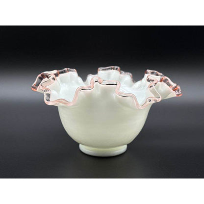 Vintage Fenton Rose Crest Bowl