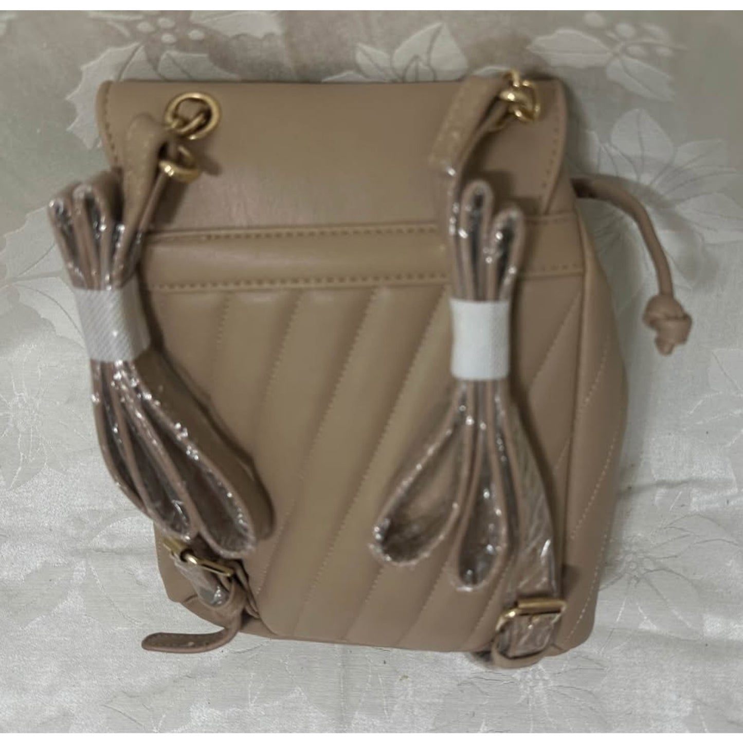 Bebe Quilted Mini Backpack tan B124-5040
