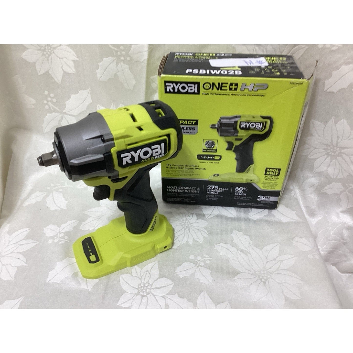 Ryobi ONE+ HP PSBIW02B 18V Compact Brushless Impact Wrench 275 ft-lbs T114-8979