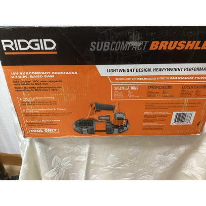 RIDGID 18V Subcompact Brushless Band Saw R87040B 2-1/2 in Tool Only