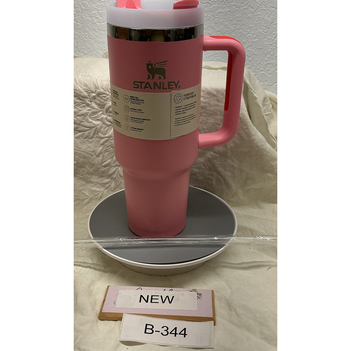 NEW IN BOX, PINK STANLEY 40oz TUMBLER B-344