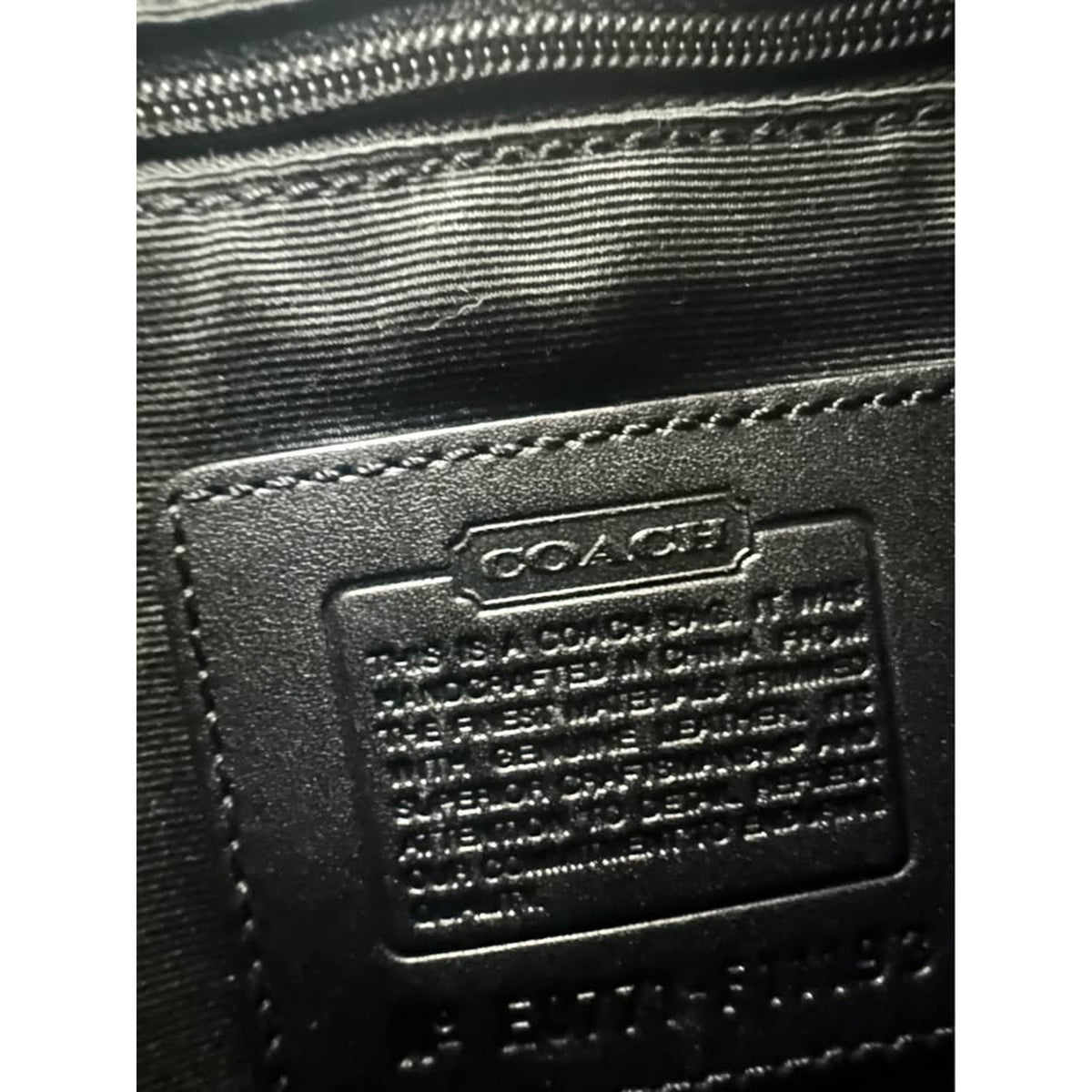Preloved Coach Signature C Black Shoulder Bag  B293