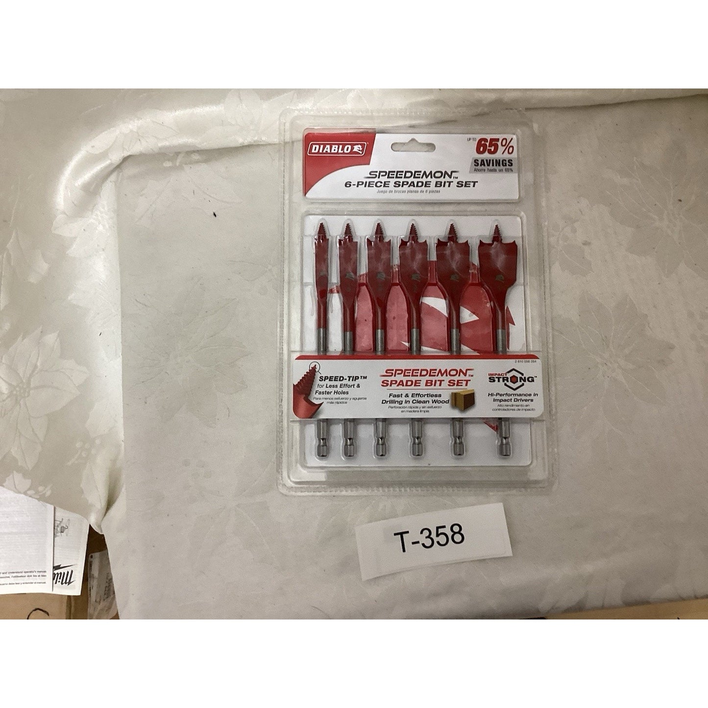 Diablo Speedemon 6 Piece Wood Spade Drill Bit Set 2 610 056 264 T358