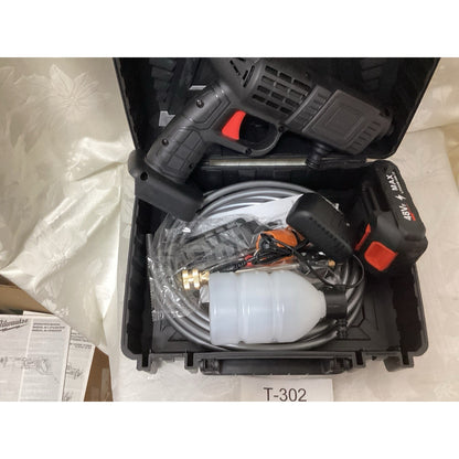 T-302 48V Cordless Cold Water Pressure Washer Kit with Gun, Battery, Soap Tank