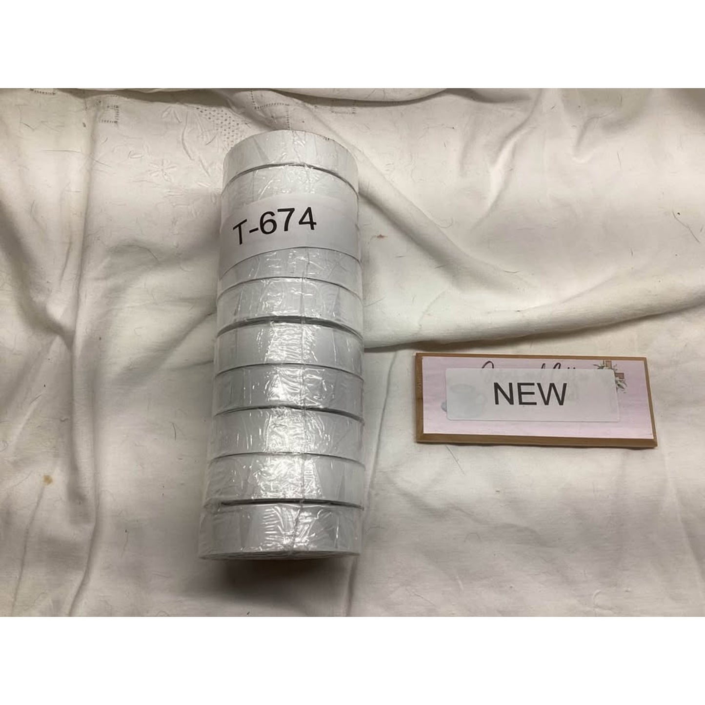 T-674 White Electric Tape 10 Rolls T-674