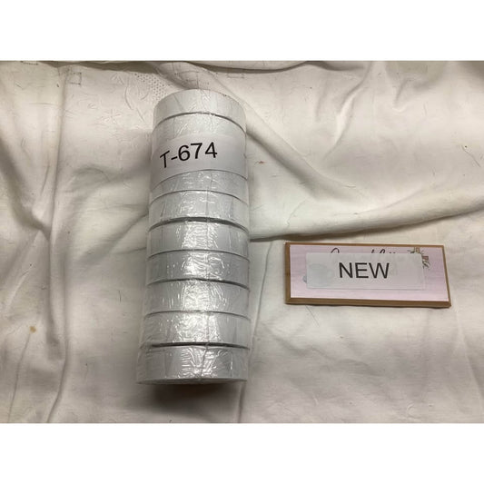 T-674 White Electric Tape 10 Rolls T-674