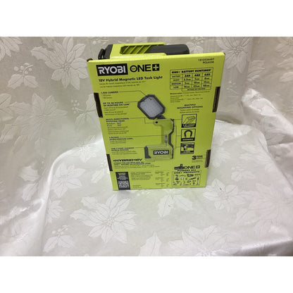 RYOBI ONE+ 18V Hybrid Magnetic LED Work Light 1500 lm USB Port PCL635B