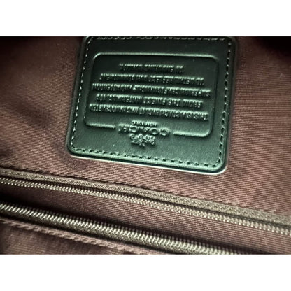 Pre-loved Coach Black Leather and Patterned Canvas Tote Bag