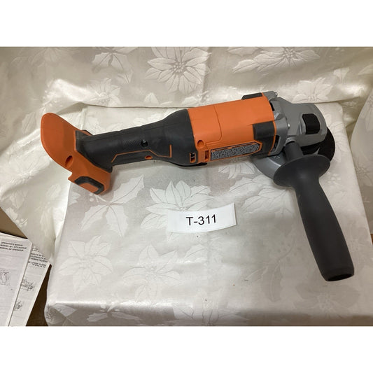 RIDGID Cordless Angle Grinder Rotary/Circular 4 1/2 in Orange/Black/Gray T-311
