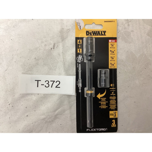 DEWALT FLEXTORQ Socket & Extension 7,8,10,13mm SAE 4-in-1 with 6 inch Ext T-372