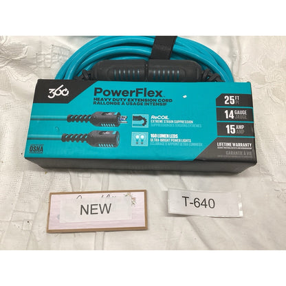 Power Flex Heavy Duty Extension Cord 25 Feet 14 Gauge T-640
