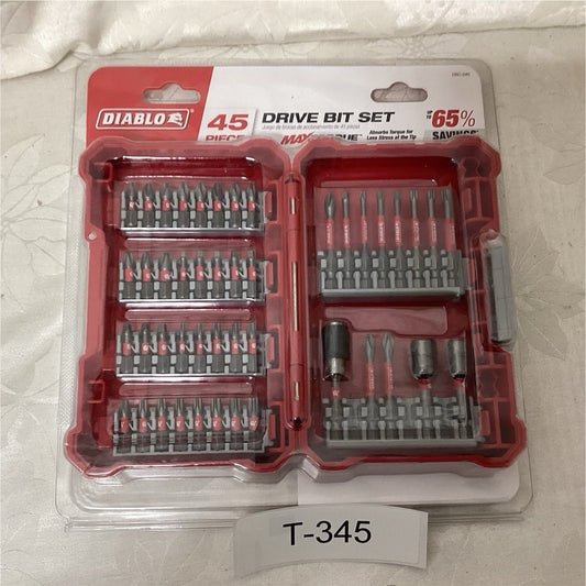 Diablo MAXDT45 45-Piece Mixed Drive Bit Set w/ Bit Holder & Case T345