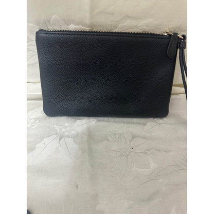 Pre-loved Coach Black Pebbled Leather Wristlet. B-303