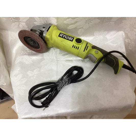 Ryobi Corded Electric Angle Grinder w/ Grinding Wheel Green/Black T112-3025