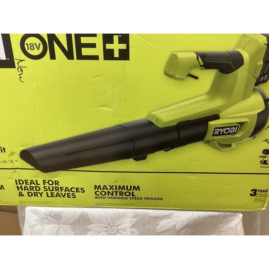Ryobi ONE+ 18V Handheld Leaf Blower Variable Speed Trigger Green Battery