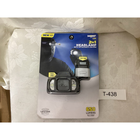 Morf 650 Lumens Ultra Bright Removable Head Lamp L650 With Hard Hat T-438