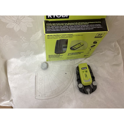 Ryobi ELL1750 Multi-Surface Laser Level, Horizontal & Vertical Bubble Vials