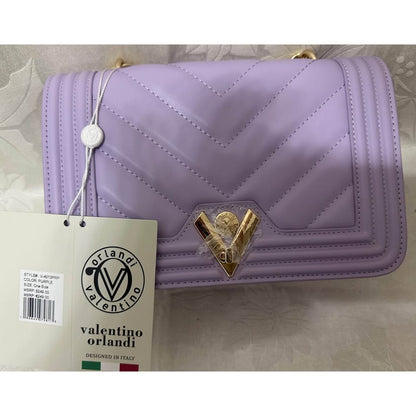 Valentino Orlandi chevron Purple Crossbody Bag B151-9585