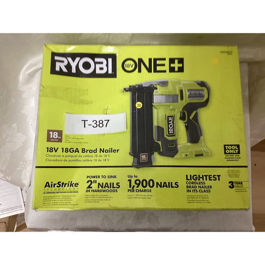 Ryobi ONE+ 18V Cordless 18GA Brad Nailer Nail Gun P321 AirStrike T-387